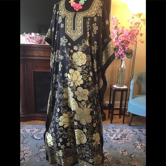 🌺NWT NATION FLORAL PARADISE DRESS CAFTAN - Picture 10 of 12